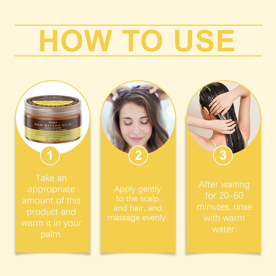 Batana Hair Cream for Dry, Damaged Hair & Lustrous Shine