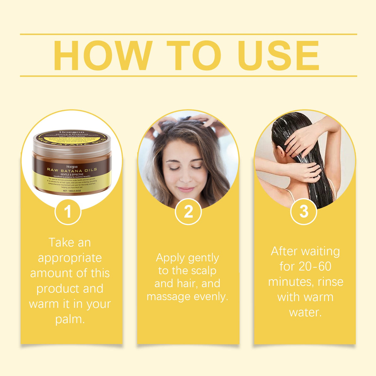 Batana Hair Cream for Dry, Damaged Hair & Lustrous Shine