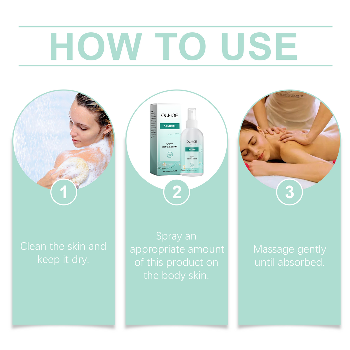Moisturizing Body Oil Spray, Gentle Dry Skin Hydrating Body