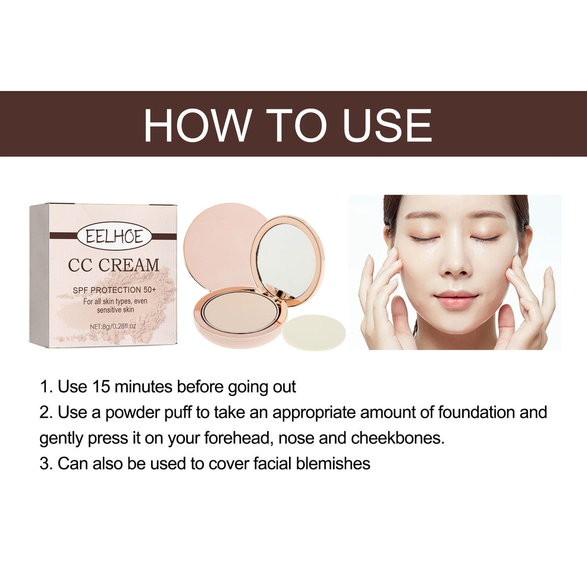 CC Cream SPF 50+ Lightweight Matte Coverage Compact