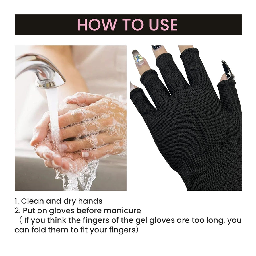 Fingerless UV Protection Gloves — UPF 99+ Anti-Aging