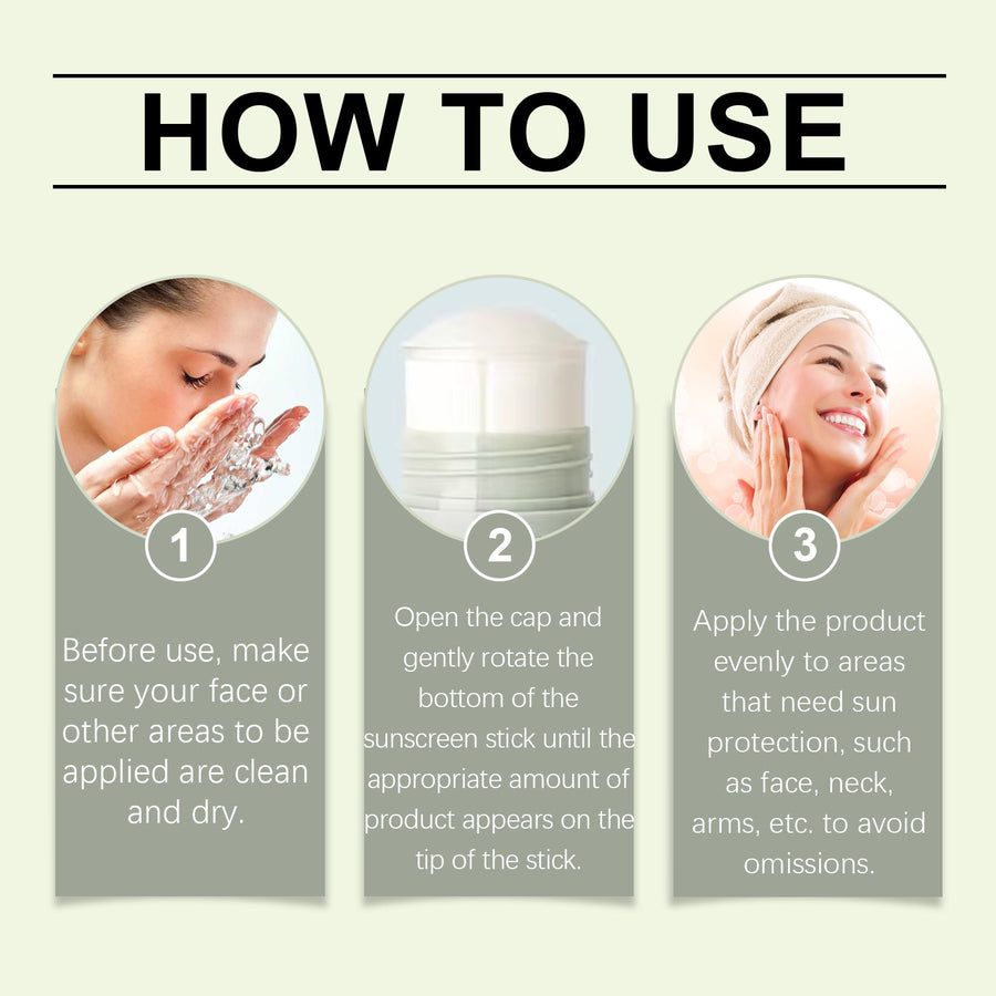 Clear Sunscreen Stick No White Cast Reapply On-Go