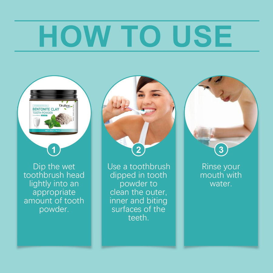 Bentonite Clay Tooth Powder – Natural Whitening & Stain