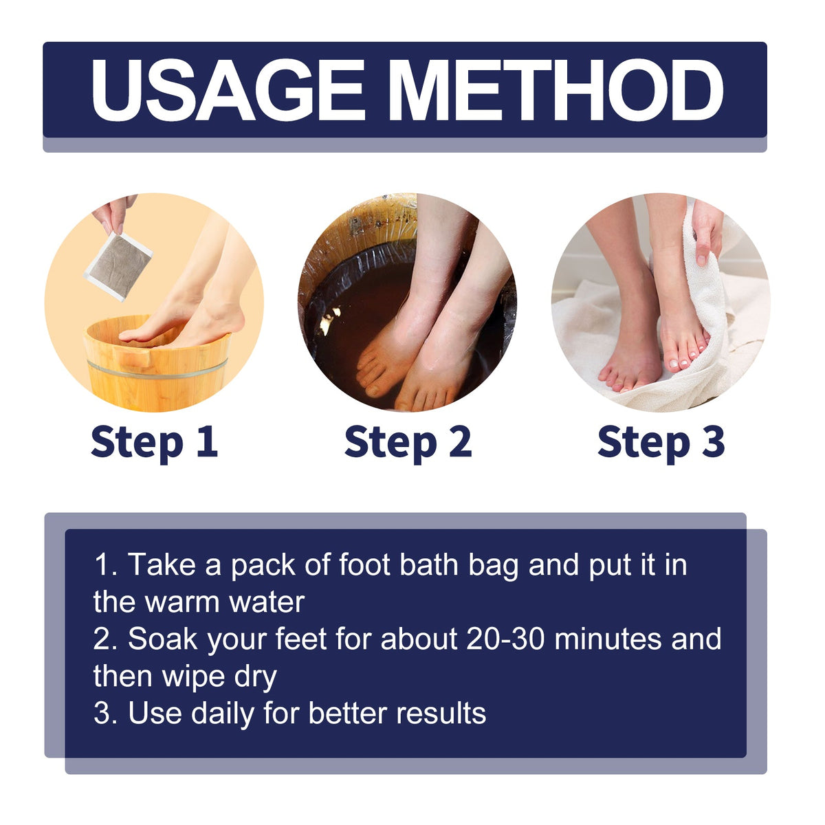 Herbal Foot Soak Sachets for Pain, Odor & Nail Relief