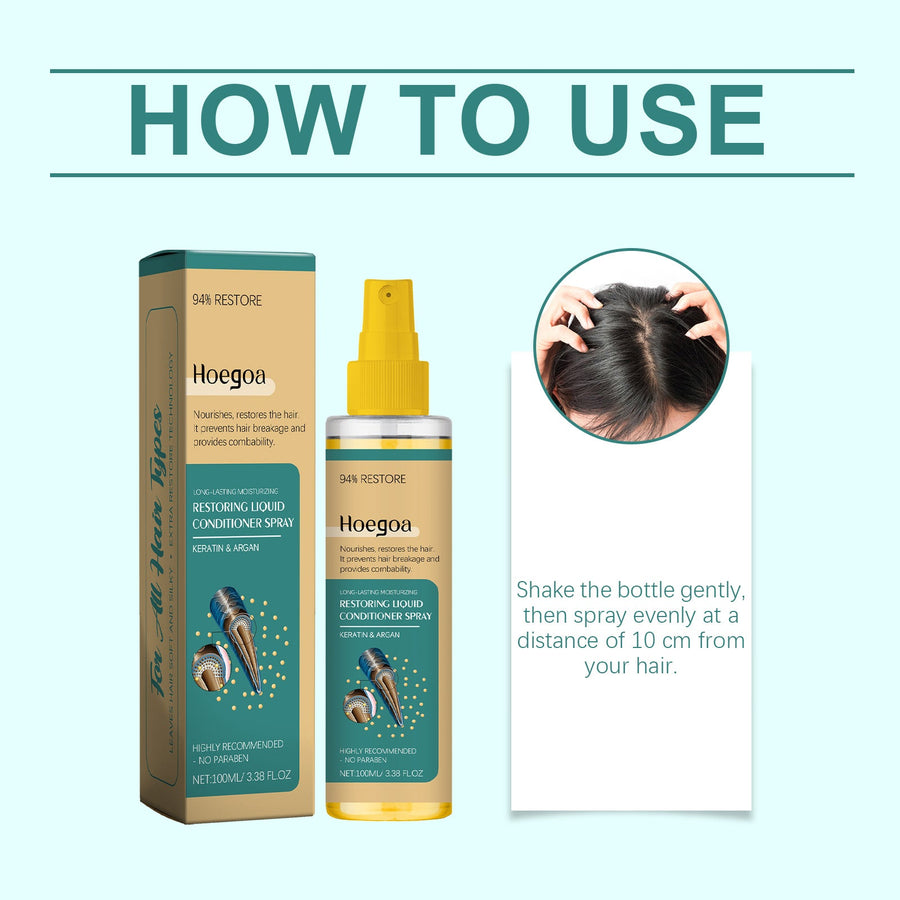 Argan Leave-In Hair Spray for Glossy, Smooth Hair