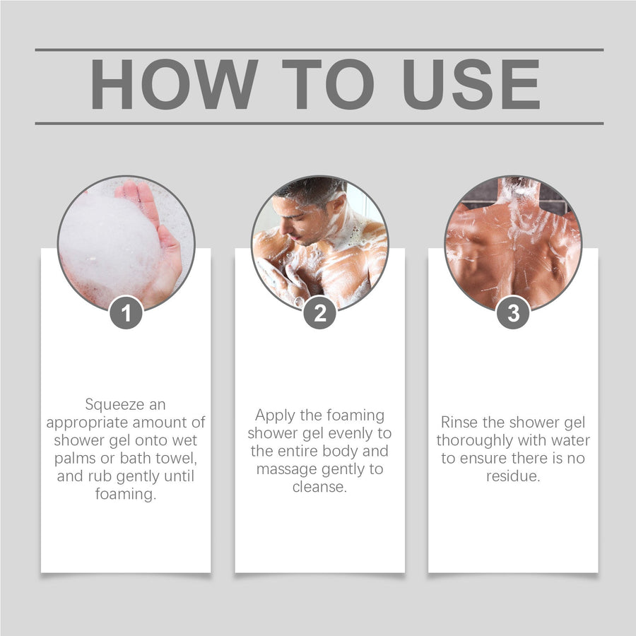 Men's Epimedium Shower Gel for Hydrated, Fragrant Skin