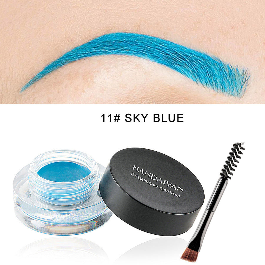 Waterproof Eyebrow Gel & Eyeliner Cream, 12 Colors