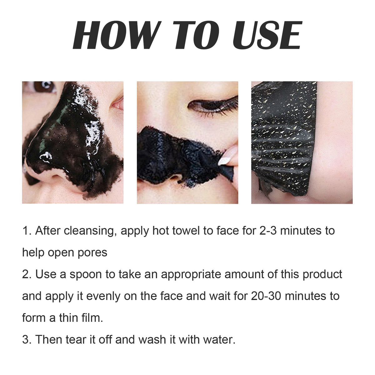 Bamboo Charcoal Peel Mask for Blackhead Removal