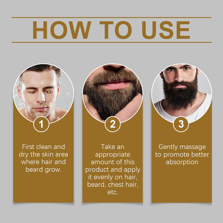 Men's Hair And Beard Growth Oil For Fuller-Looking Hair