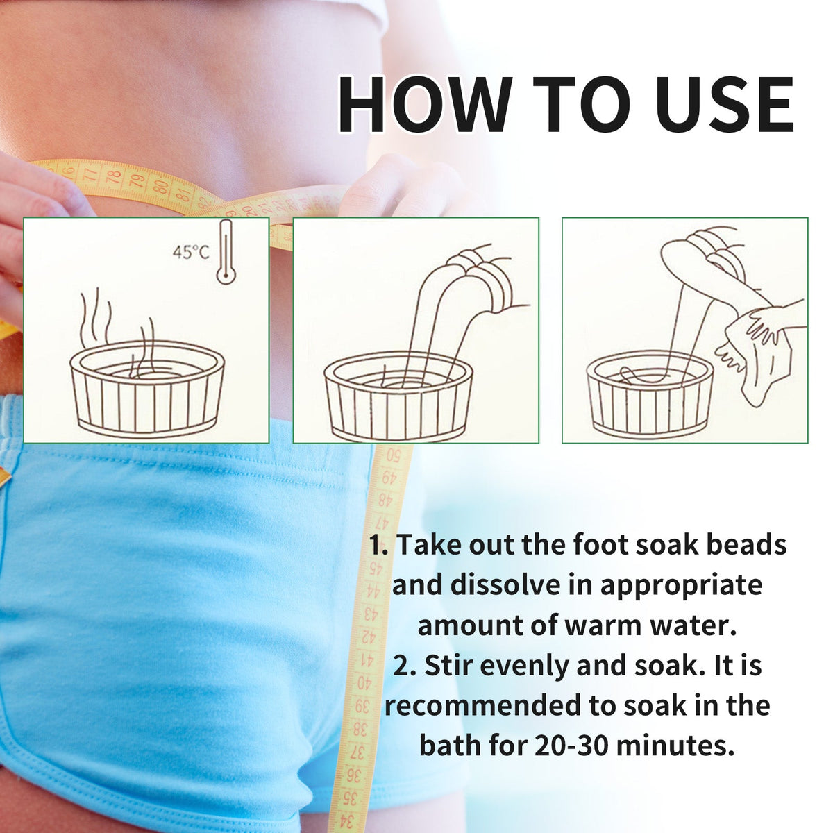 Foot Soak Foam Sachets for Tired, Achy Feet Relief