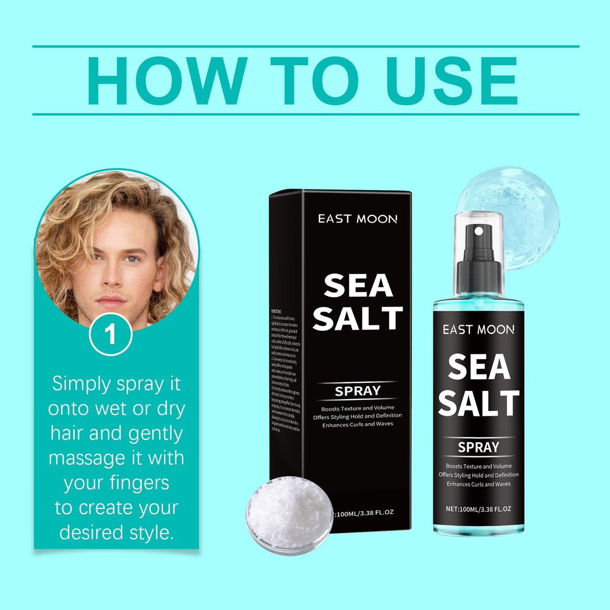 Sea Salt Curling Spray for Textured Volume and Hold