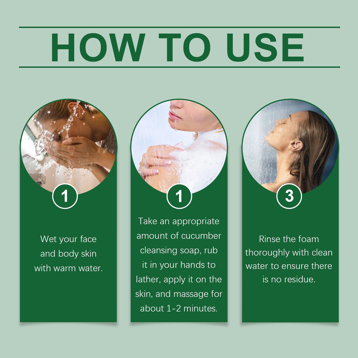 Cucumber Cleansing Soap for Oily Skin Control