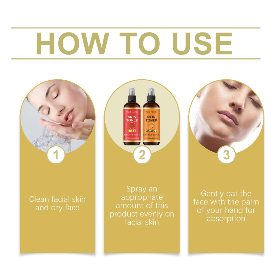 Rose Toner Spray for Dull, Dehydrated Skin Relief