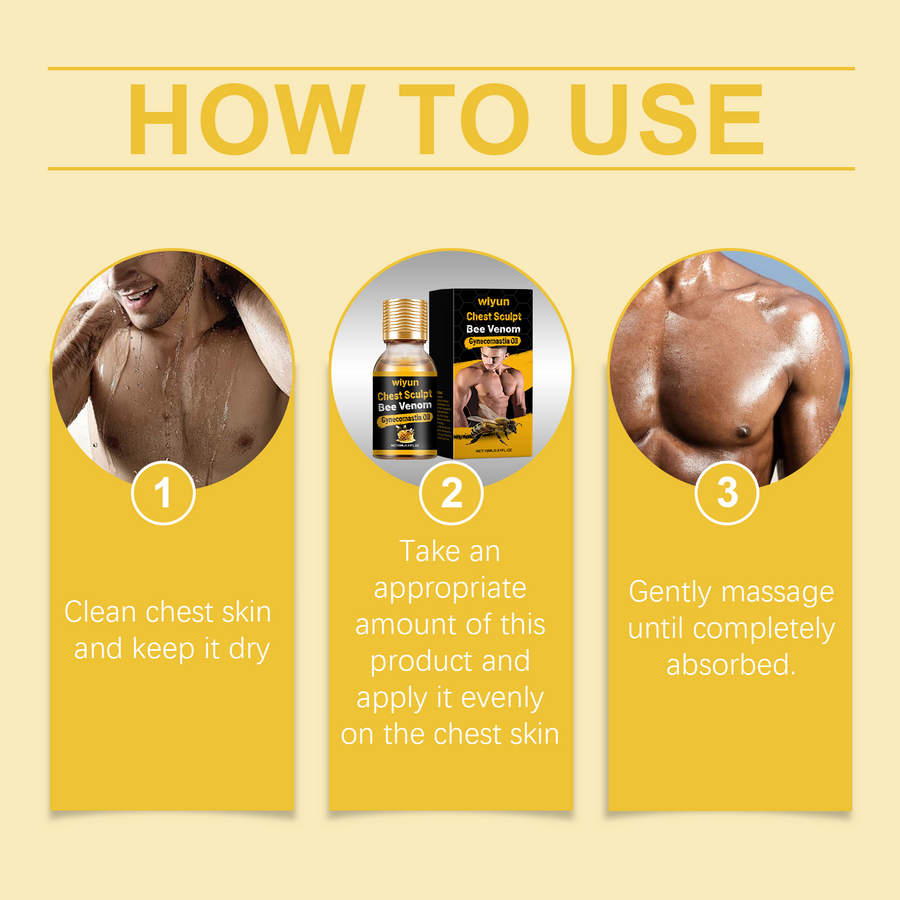 Men’s Chest Massage Oil — Firmer, Defined Chest in 2 Weeks