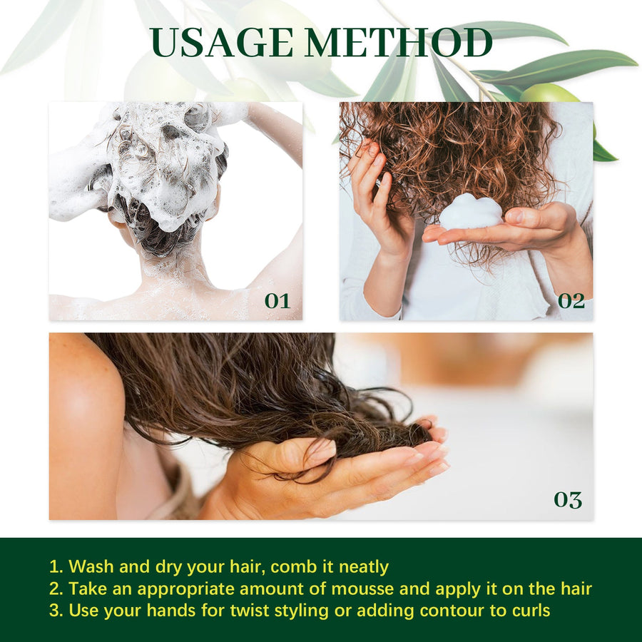 Curl Hold Mousse for Shine, Definition & Frizz Control