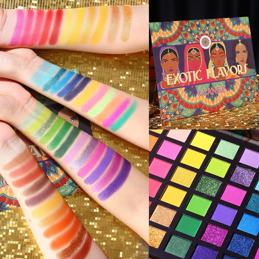 48-Color Eyeshadow Palette for Bold Colorful Looks