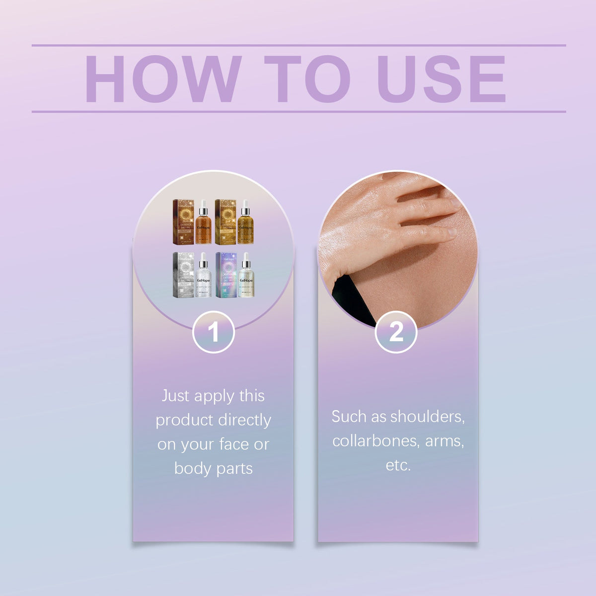 Body Glitter Oil for Long-Lasting Moisturizing Glow