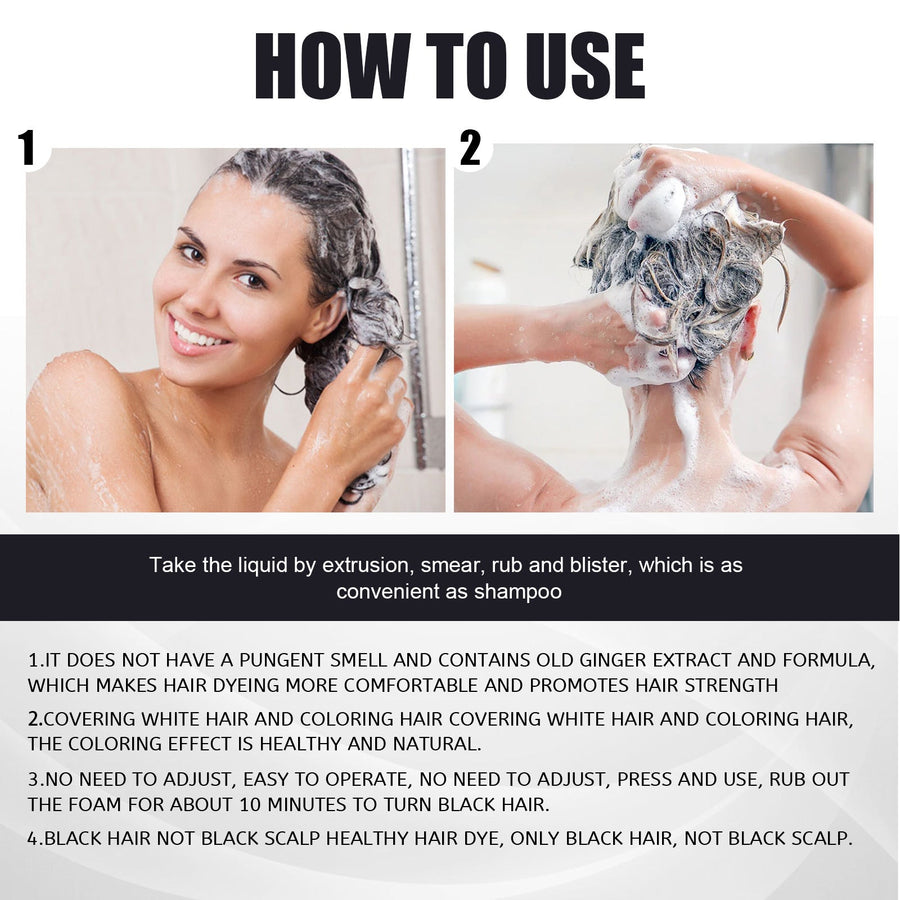 Gray Hair Darkening Shampoo with Nourishing Care
