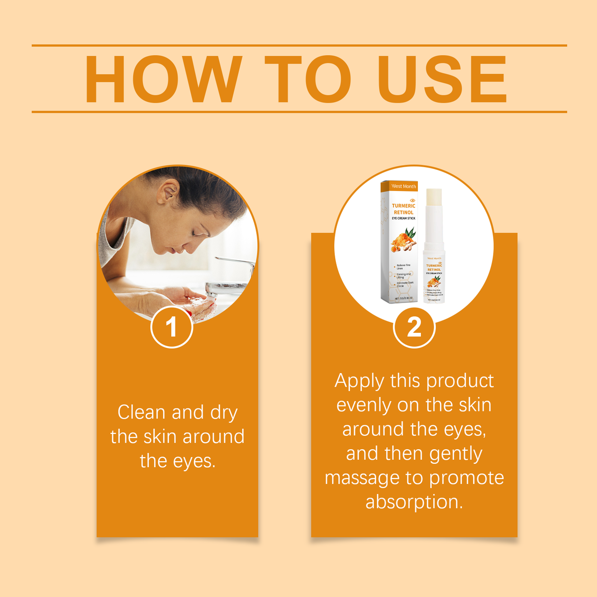 Turmeric Retinol Eye Stick for Dark Circles & Firmness