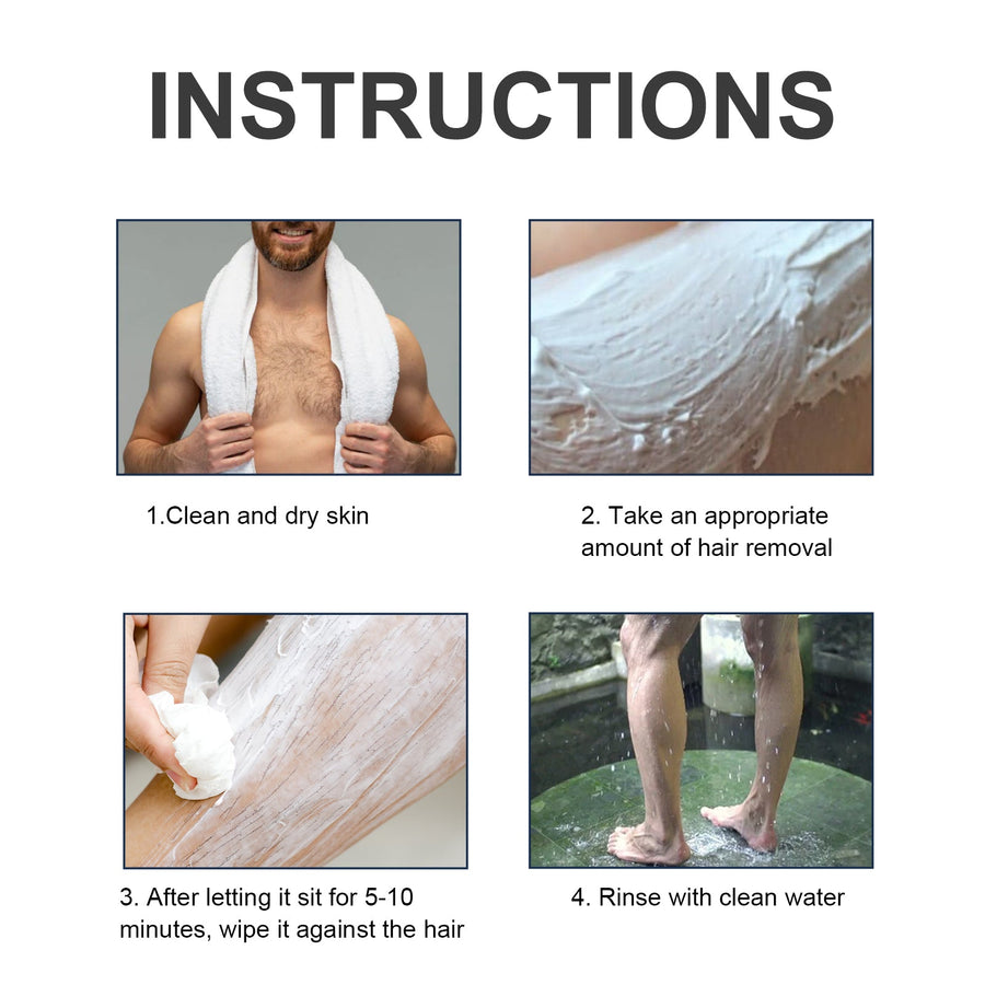 Men's Hair Removal Cream for Underarm, Arm & Leg Hair