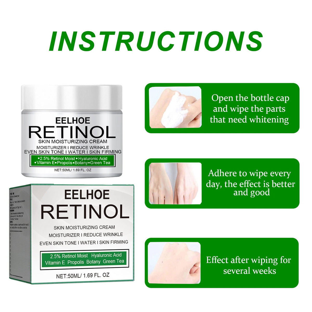 Retinol Body Cream for Dark Elbows & Underarms