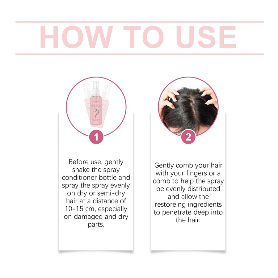 Leave-In Hair Spray Conditioner for Frizz & Gloss