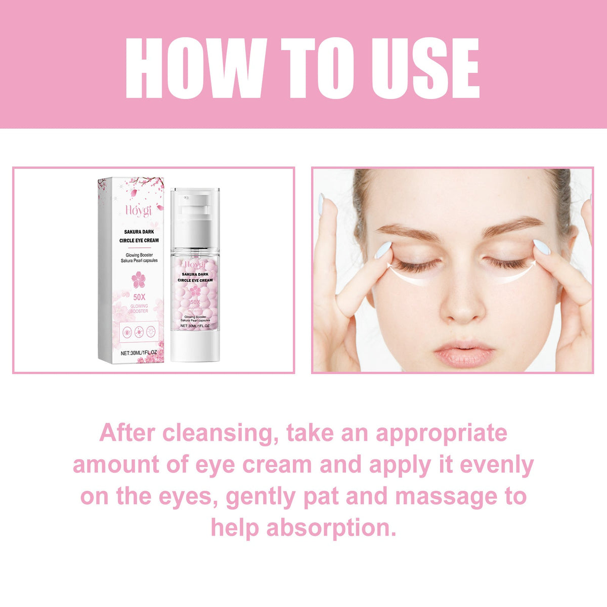 Sakura Pearl Eye Cream for Dark Circles & Puffiness