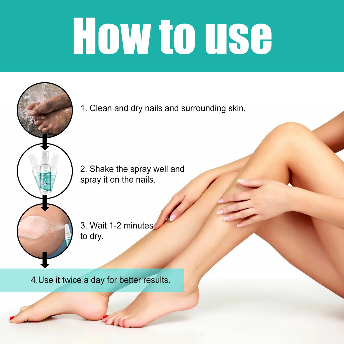 Natural Toenail Care Spray, Gentle