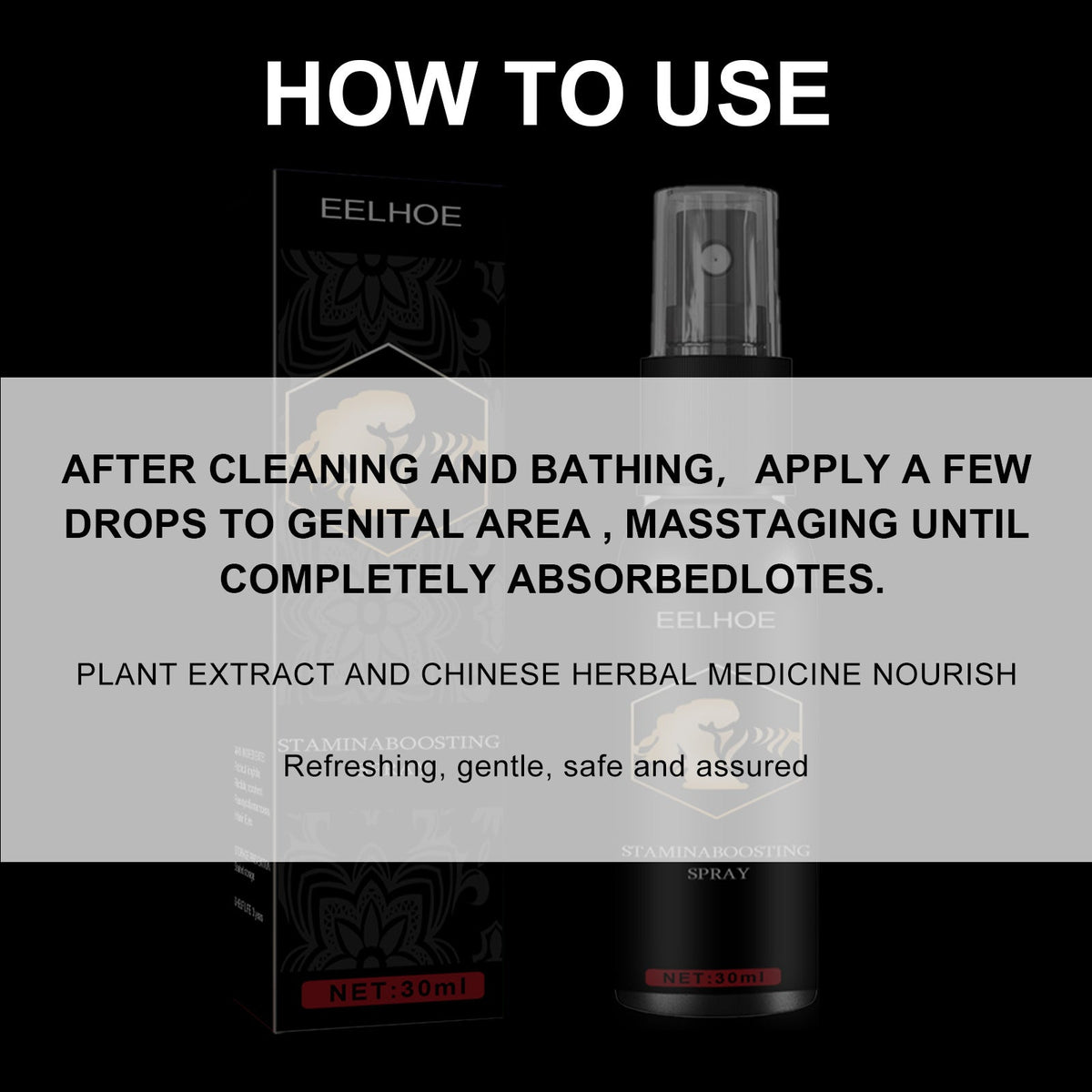 Men's Body Massage Oil Spray for Skin & Confidence