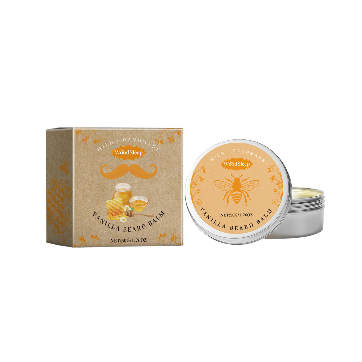 WoodSleep Vanilla Beard Balm — Non-Greasy Hold & Nourishment