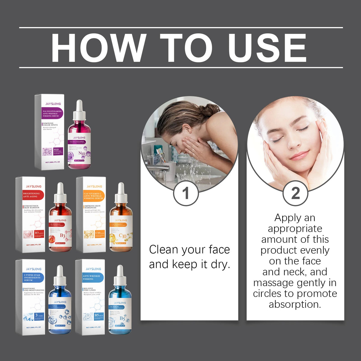5-Piece Facial Serum Gift Box for Daily Hydration Care