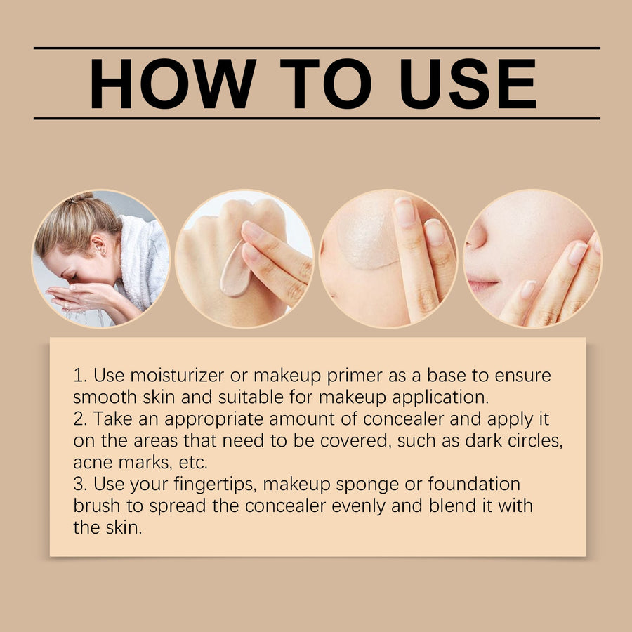 Foundation Concealer Gold Tube for Natural Coverage