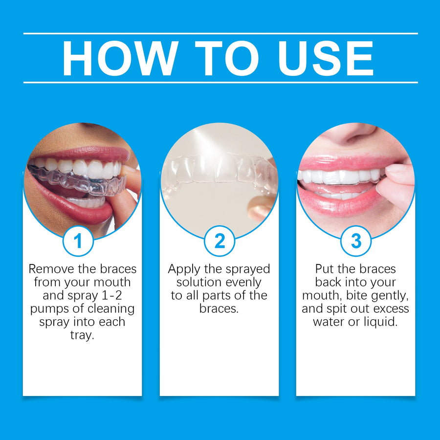 Denture & Aligner Cleaner Spray — Fresh Mint Stain Removal