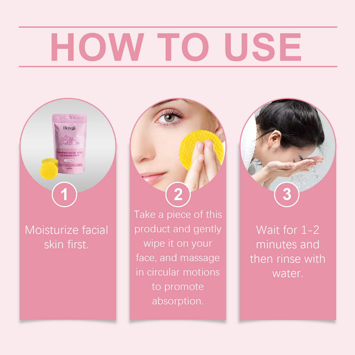 Turmeric Kojic Acid Cleansing Pads for Brighter Skin