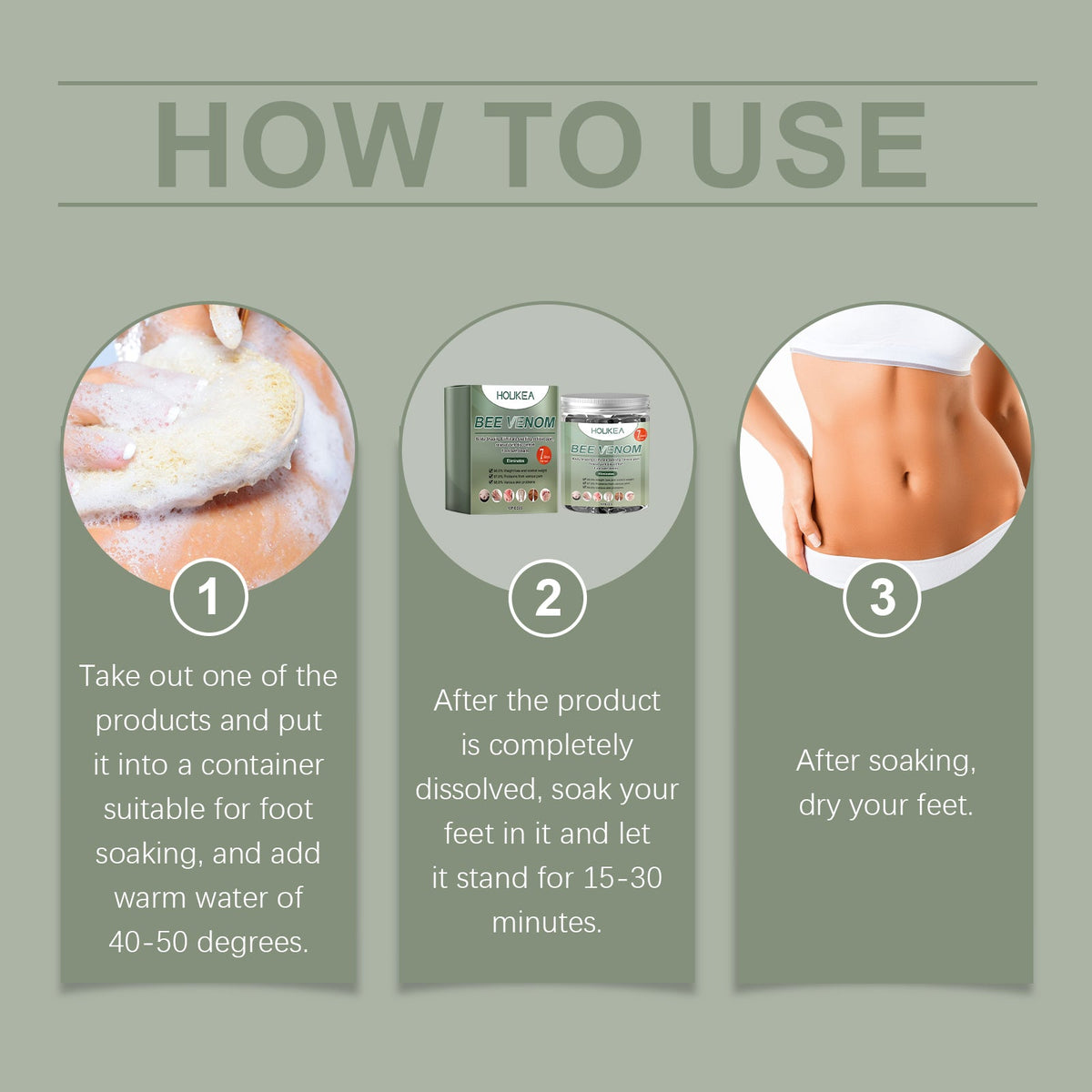Bee Venom Foot Soak Beads for Swelling & Joint Relief