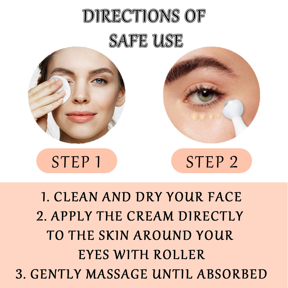 Firming Eye Cream Roller for Dark Circles & Fine Lines