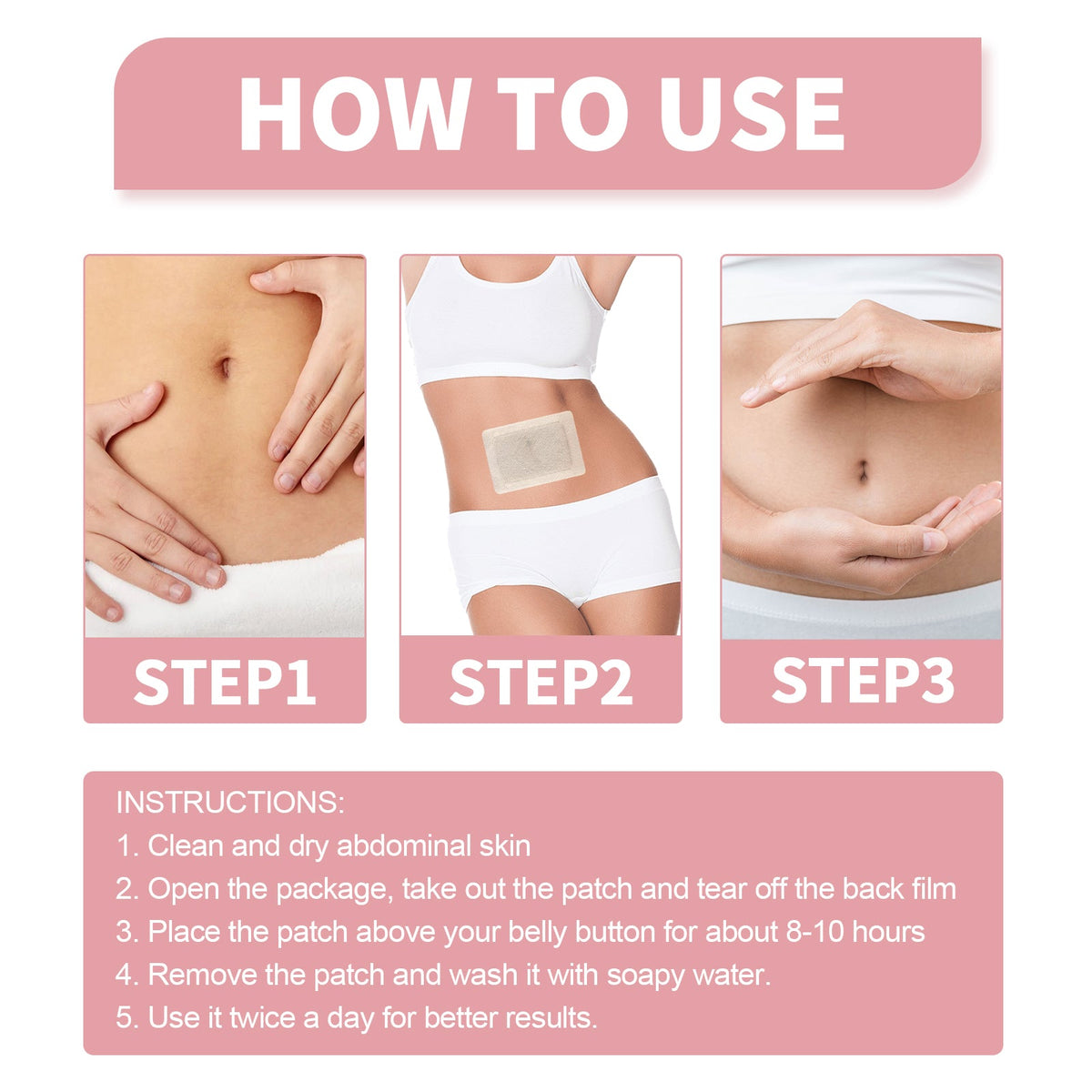 Slimming Body Patches for Waist Toning, Pack of 10