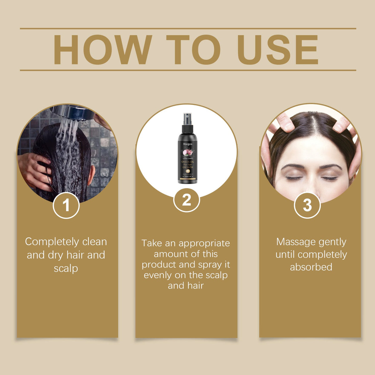 Onion Oil Hair Spray for Dry, Breakage-Prone, Weak Hair