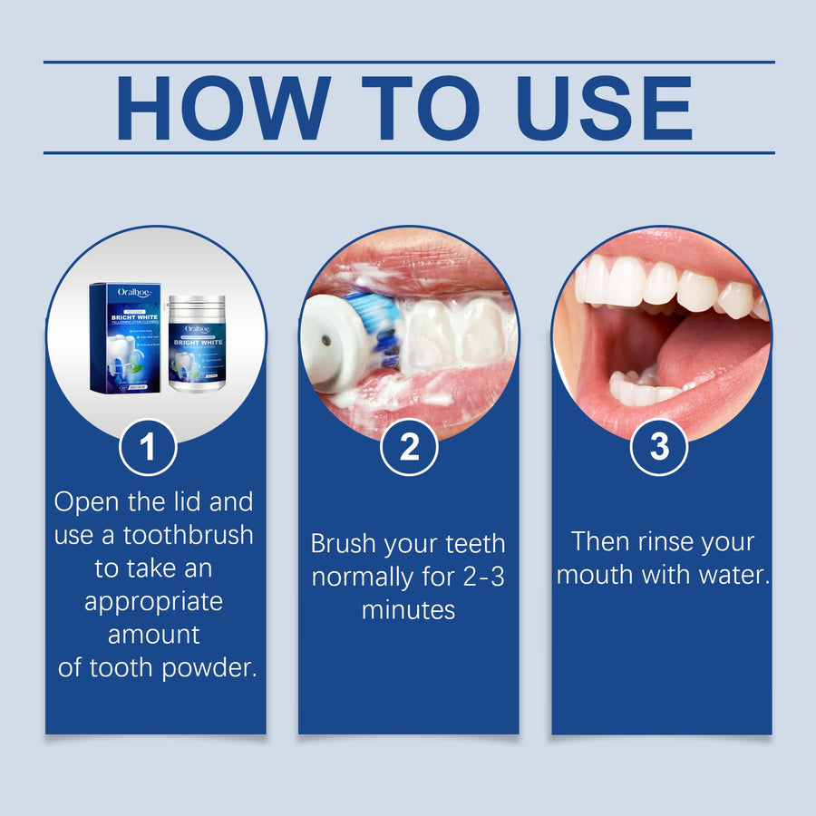 Teeth Whitening Powder — Remove Yellow Stains & Brighten Smile