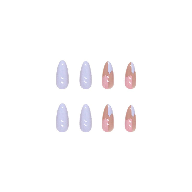 Contrasting Press-On Nails — Salon-Perfect Heart & Swirl