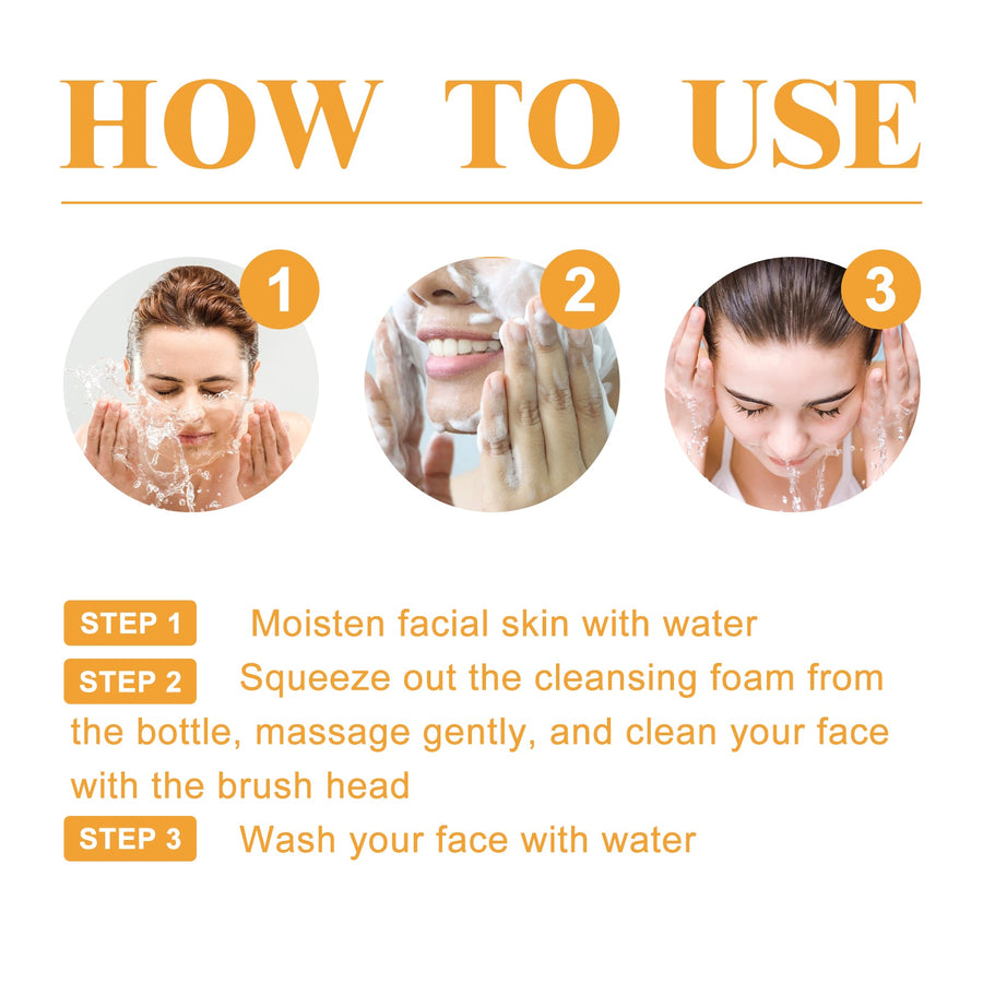 Turmeric Brightening Cleanser with Built-In Massage Brush