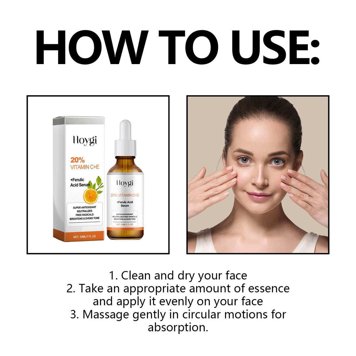 Vitamin C E Ferulic Acid Serum for Dark Spots & Tone