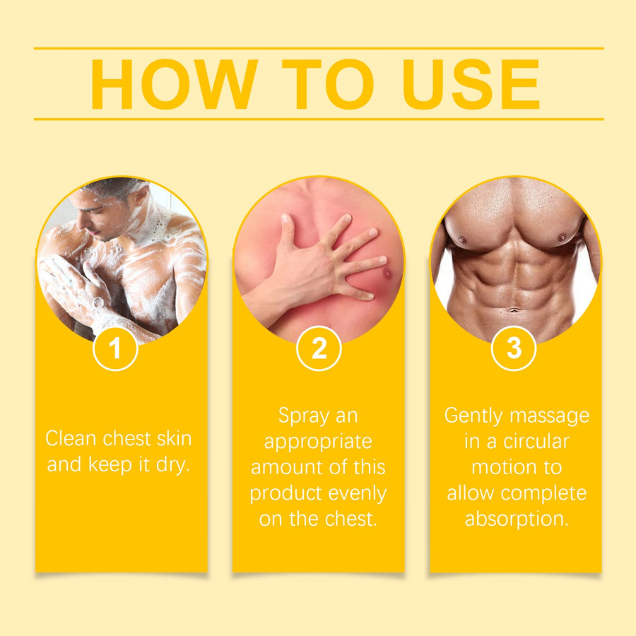 Men’s Chest Firming Spray | Bee Venom Heating Contouring
