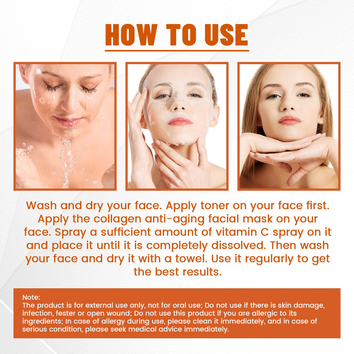 Collagen Sheet Mask & Vitamin C Spray Anti-Aging Set
