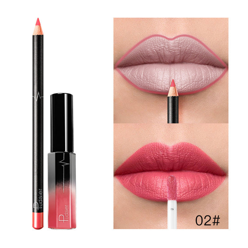 36-Color Matte Lip Gloss Set With Matching Lip Liner