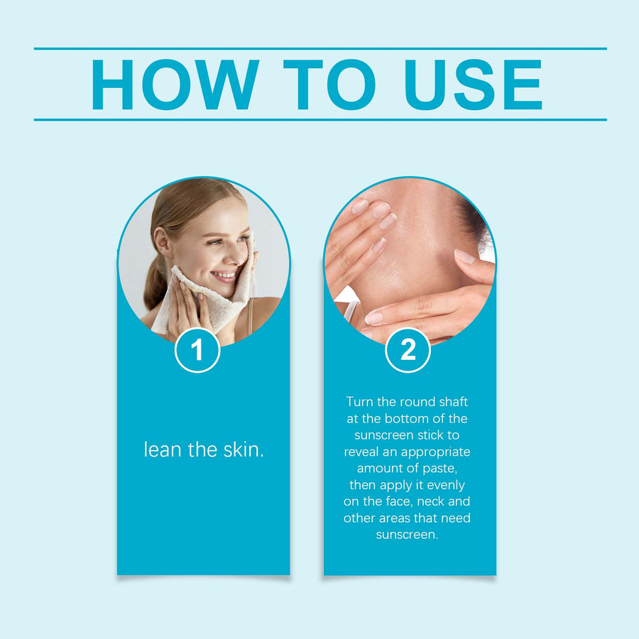 SPF 50+ Moisturizing Sunscreen Stick, Non-Greasy Waterproof