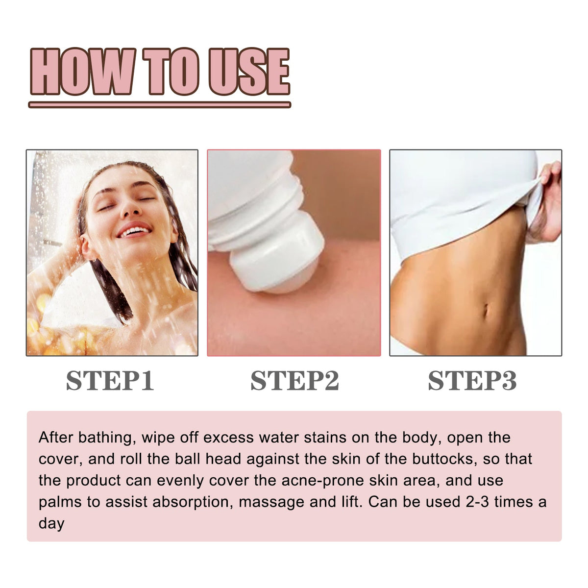 Body Acne Roll-On Serum for Back, Chest & Neck