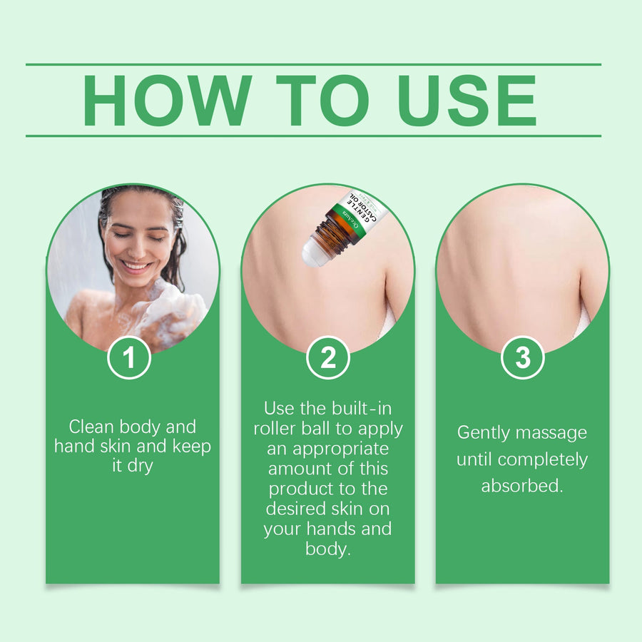 Castor Oil Roll-On for Dry Skin Relief On the Go