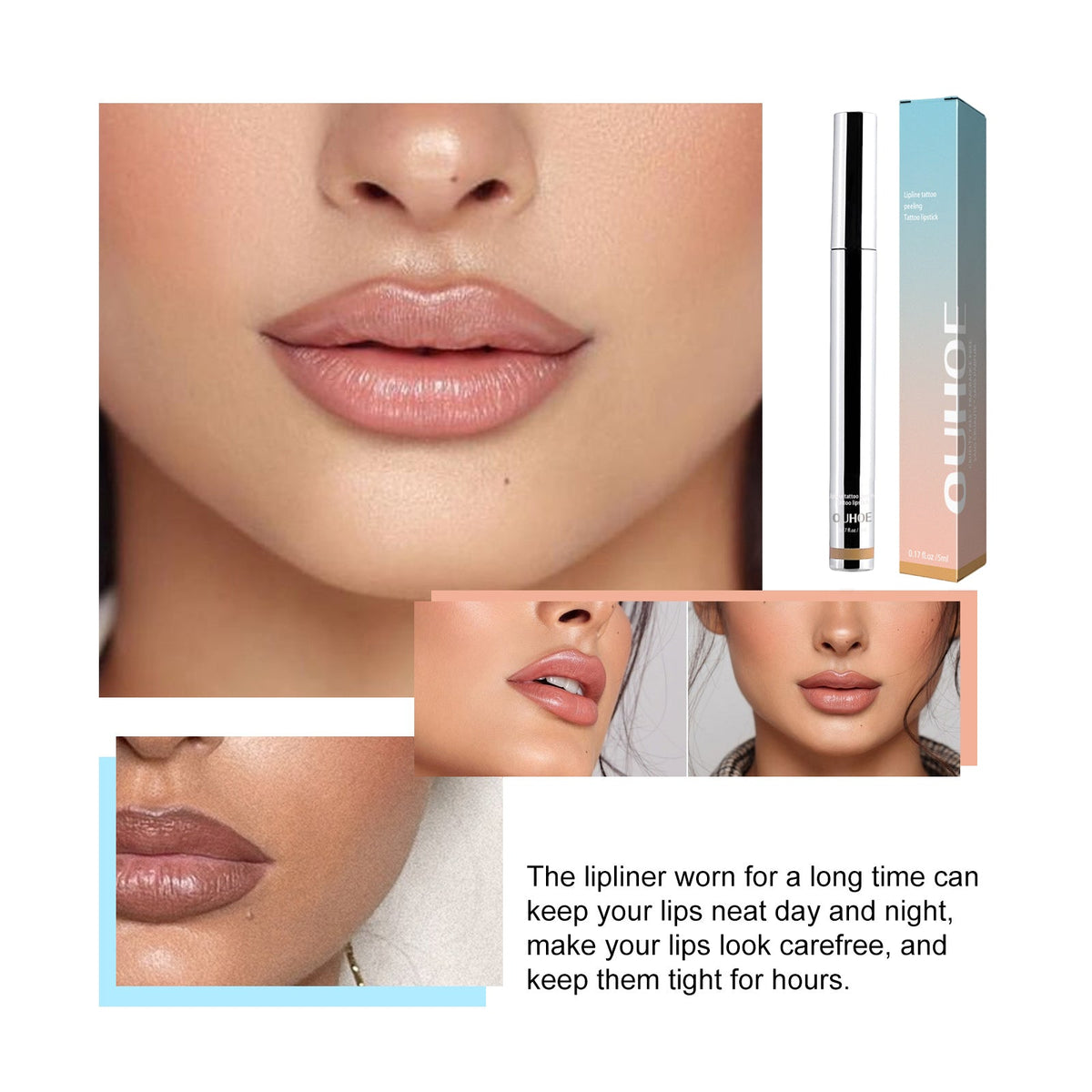 Peel-Off Lip Liner for Defined, Lasting Lip Color