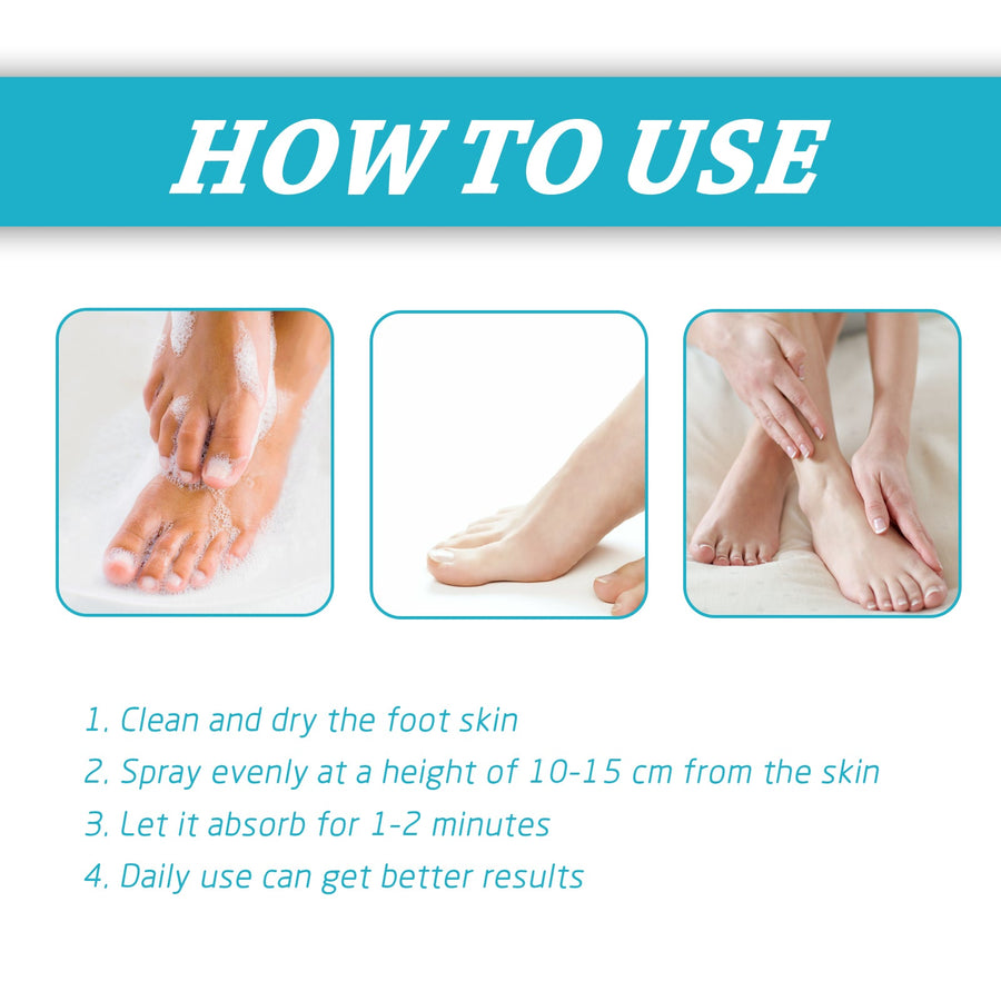 Foot Moisturizing Spray – Crack & Odor Relief with Nail Care